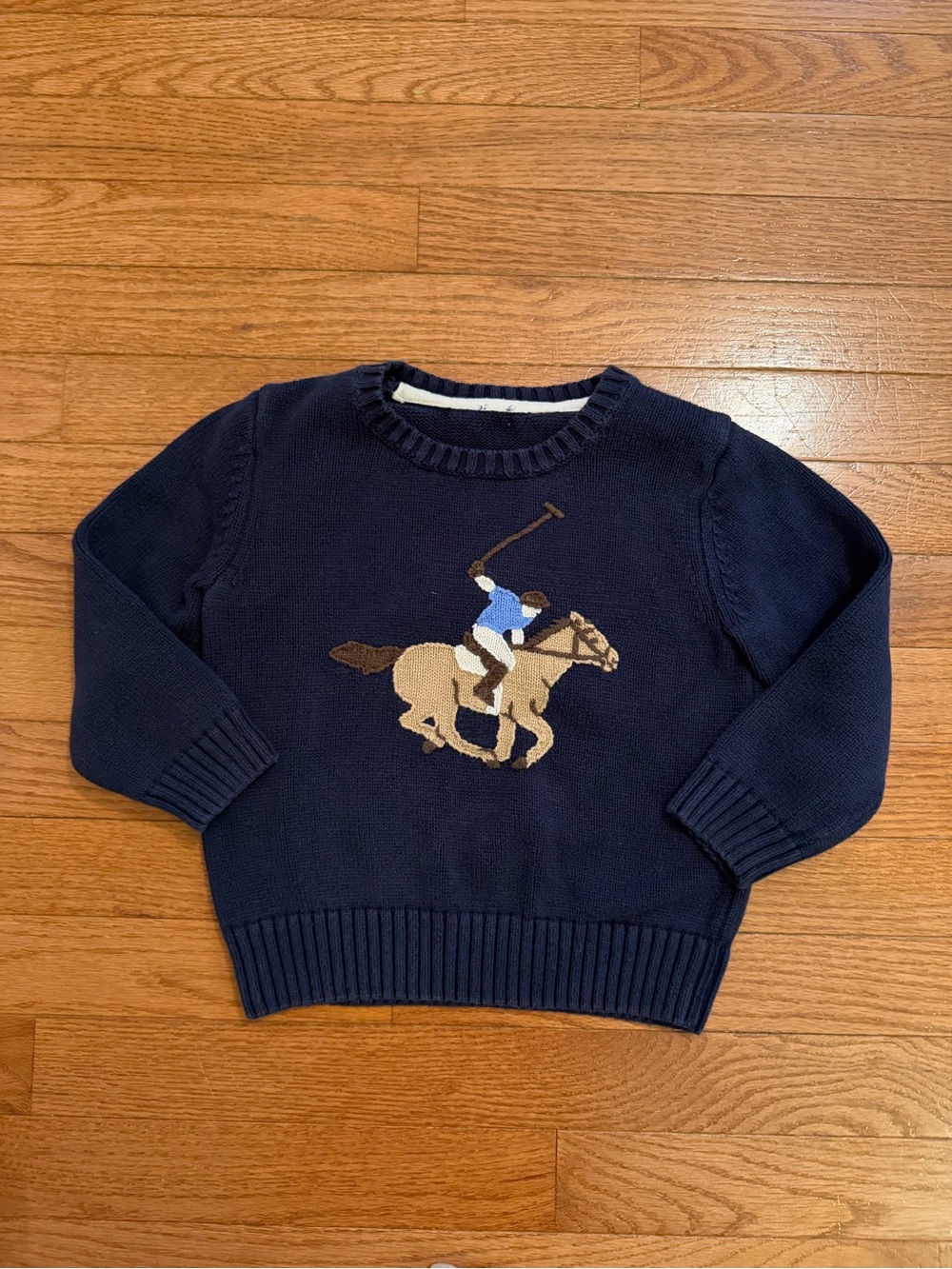Janie and Jack Match Prep Navy Polo Sweater